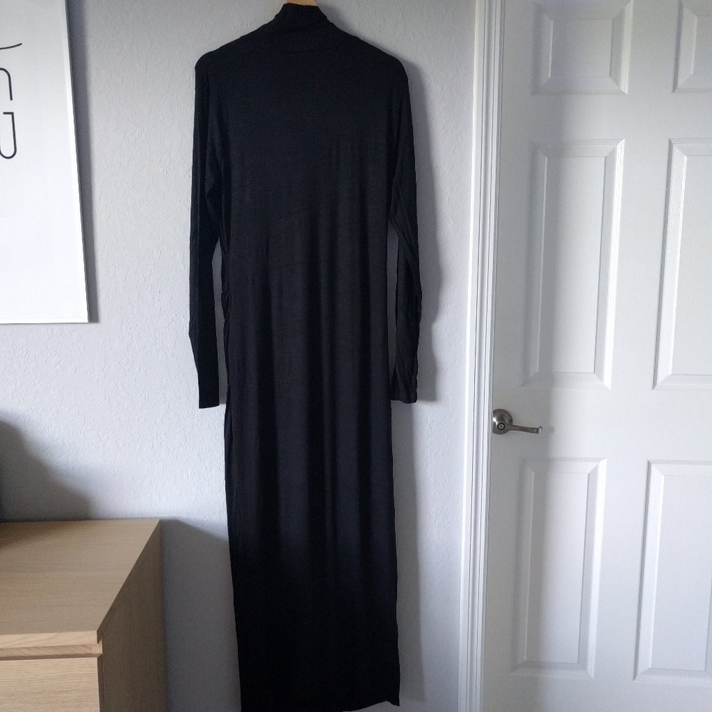 Newsport News Long‎ Sleeve Black Maxi Dress